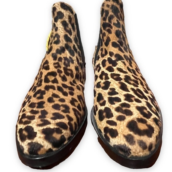 Freda Salvador NEW Chelsea Cheetah Leopard Calfskin Ankle Booties 5.5 - Picture 5 of 14